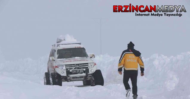 112 Acil Sağlık ekipleri kar, tipi ve dondurucu soğuklara rağmen