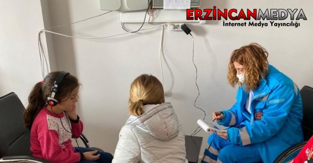 Erzincan’ın Çayırlı ilçesinde ilkokul birinci sınıf öğrencilerine yönelik işitme testi