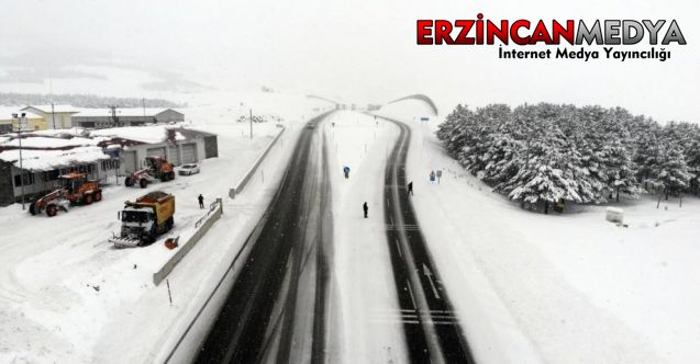 Erzincan’ın ve çevre illerin yüksek kesimlerinde kar ve karla karışık