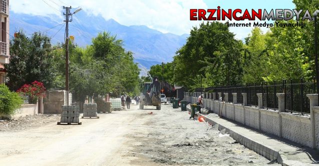 Erzincan Belediyesi üst yapı çalışmalarına devam ediyor