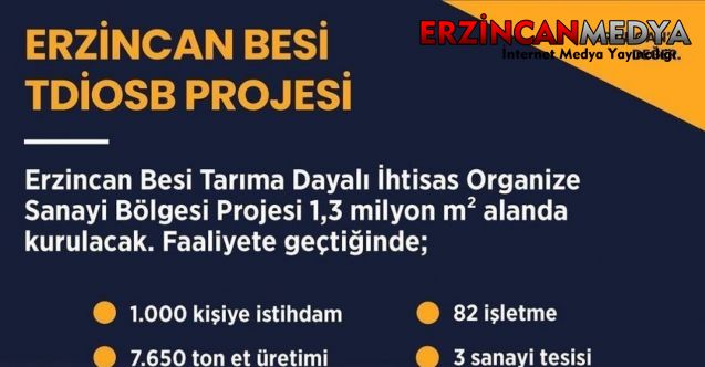 Erzincan Besi Tarıma Dayalı İhtisas Organize Sanayi Bölge çalışmaları (TDİOSB)