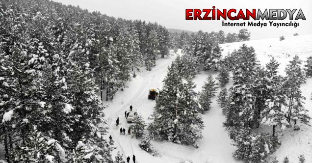 Erzincan’da etkili olan kar ve tipi dolayısıyla 142 köy yolu