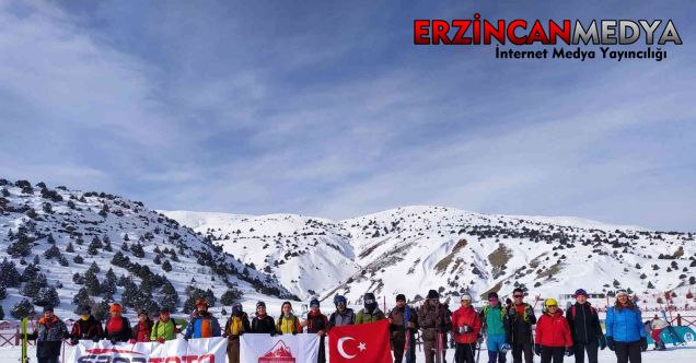 Erzincan’da dağ kayağı temel seviye eğitimi tamamlandı.