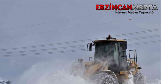 Erzincan’da kar ve tipi dolayısıyla 104 köy yolu ulaşıma kapandı.