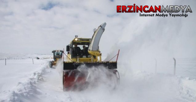 Erzincan’da kar ve tipi dolayısıyla 173 köy yolu ulaşıma kapandı.