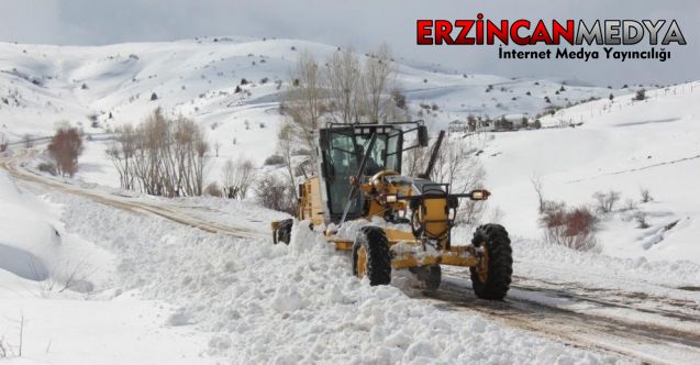 Erzincan’da kar ve tipi dolayısıyla 67 köy yolu ulaşıma kapandı.