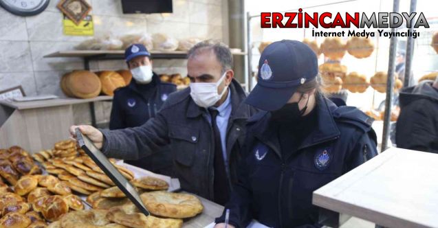 Erzincan’da Zabıta Müdürlüğü ekipleri, fırınlarda denetim gerçekleştirdi.