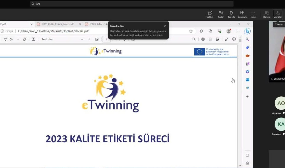 eTwinning Kalite Etiketi Başvurusu