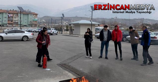 Erzincan’da AFAD personeli tarafından temel afet bilinci ve yangın eğitimleri