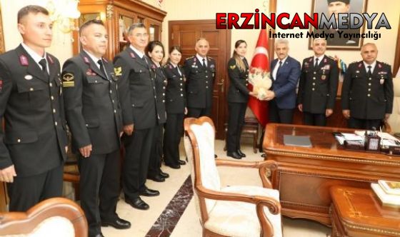 Erzincan İl Jandarma Komutanı Kıdemli Albay Hüsamettin Erol ve beraberindeki