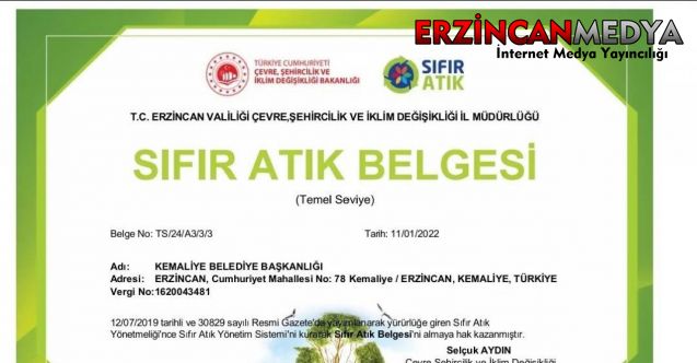 Erzincan’ın Kemaliye ilçe belediyesine Çevre Şehircilik ve İklim Değişikliği Bakanlığı