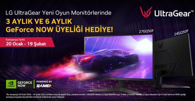 "Sömestre Kampanyası" kapsamında, LG UltraGear 24GQ50F oyun monitörü alanlara 3