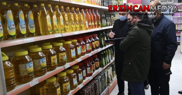 Erzincan’daki marketlerde "fahiş fiyat" ve "stokçuluk" denetimi gerçekleştirildi.