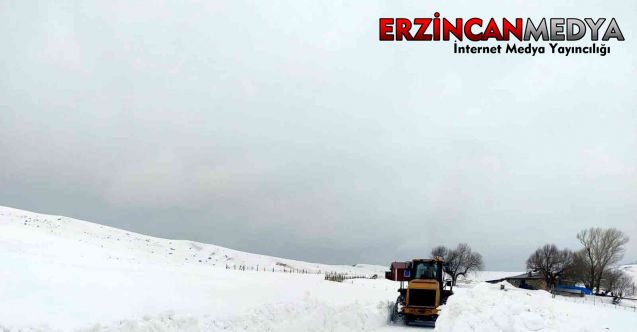 Erzincan’ın Tercan ilçesinde kar ve tipi dolayısıyla kapanan köy ve