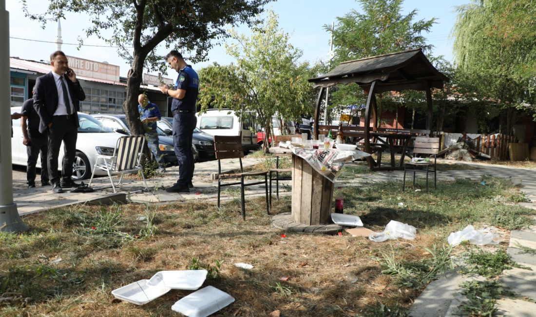   Bolu’da Küçük Sanayi Sitesi’nde bulunan bir parkta kimliği