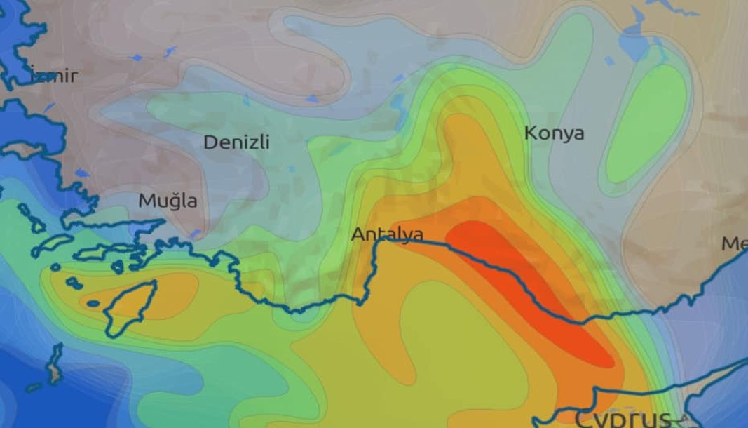 ANTALYA-BHA Orta Akdeniz üzerinden yeni bir yağışlı dalgası geliyor bu