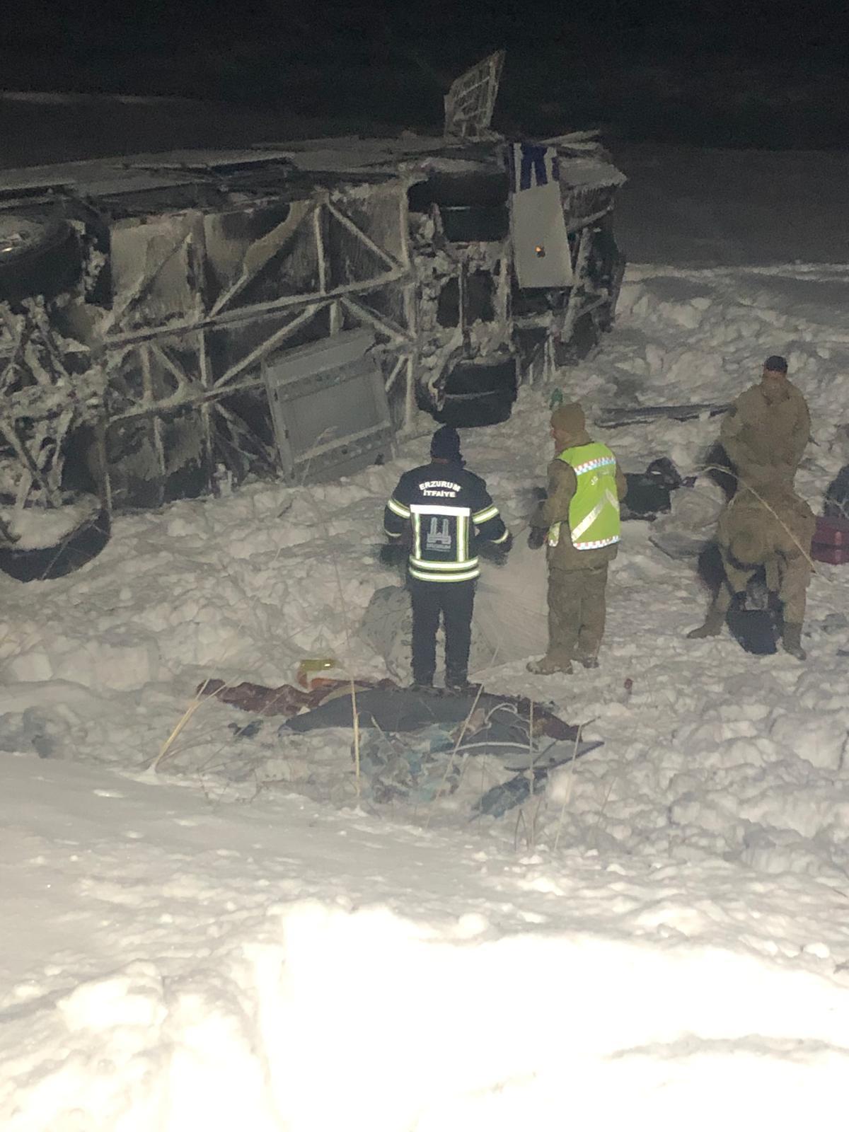 ANKARA-BHA Erzurum’un Horasan ilçesinde yolcu otobüsü devrildi. Otobüste bulunan 37