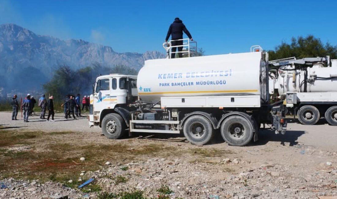 ANTALYA-BHA Antalya Kemer ilçe merkezinde henüz belirlenemeyen bir nedenle ormanlık